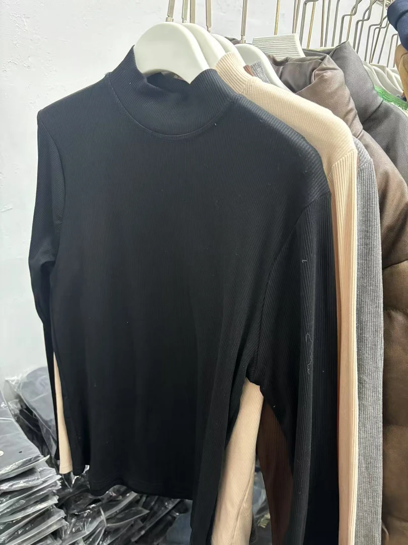 GCC交叉领打底针织衫 舒适亲肤百搭时尚