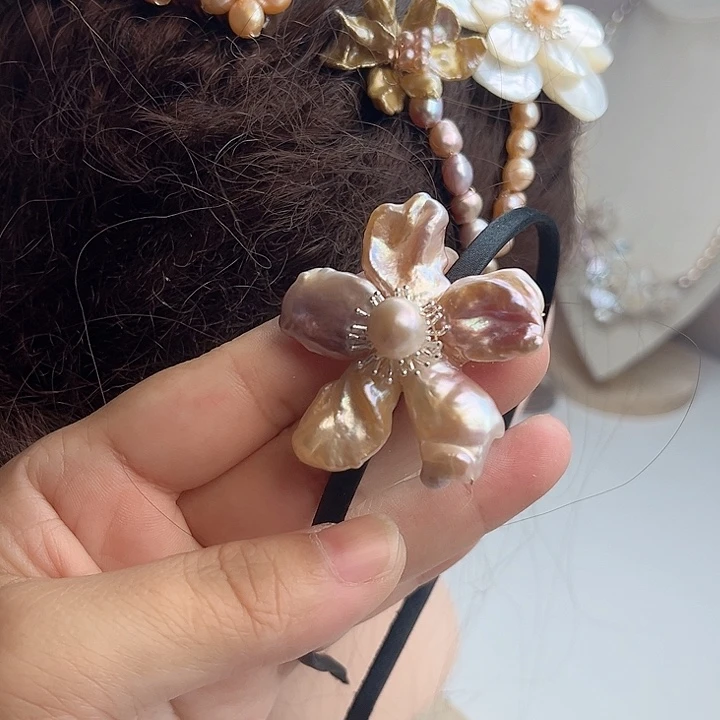 未镶嵌发箍淡水珍珠