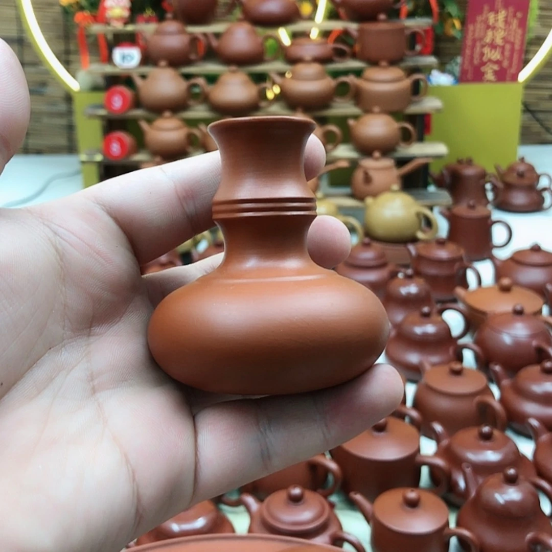 【闪购商品】朱泥茶壶竹节盖置朱泥