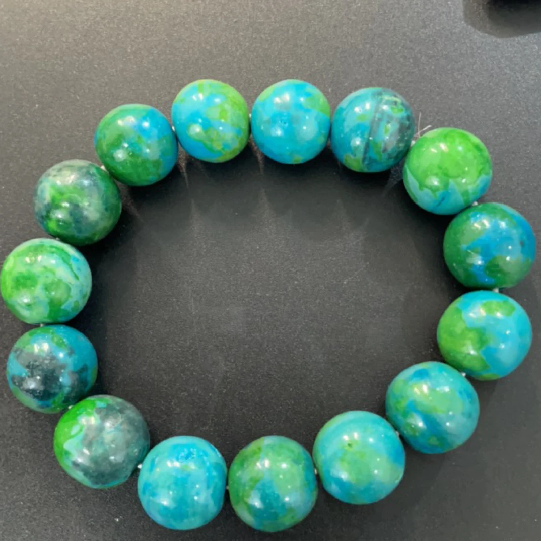 78  卡14蓝飘绿手串