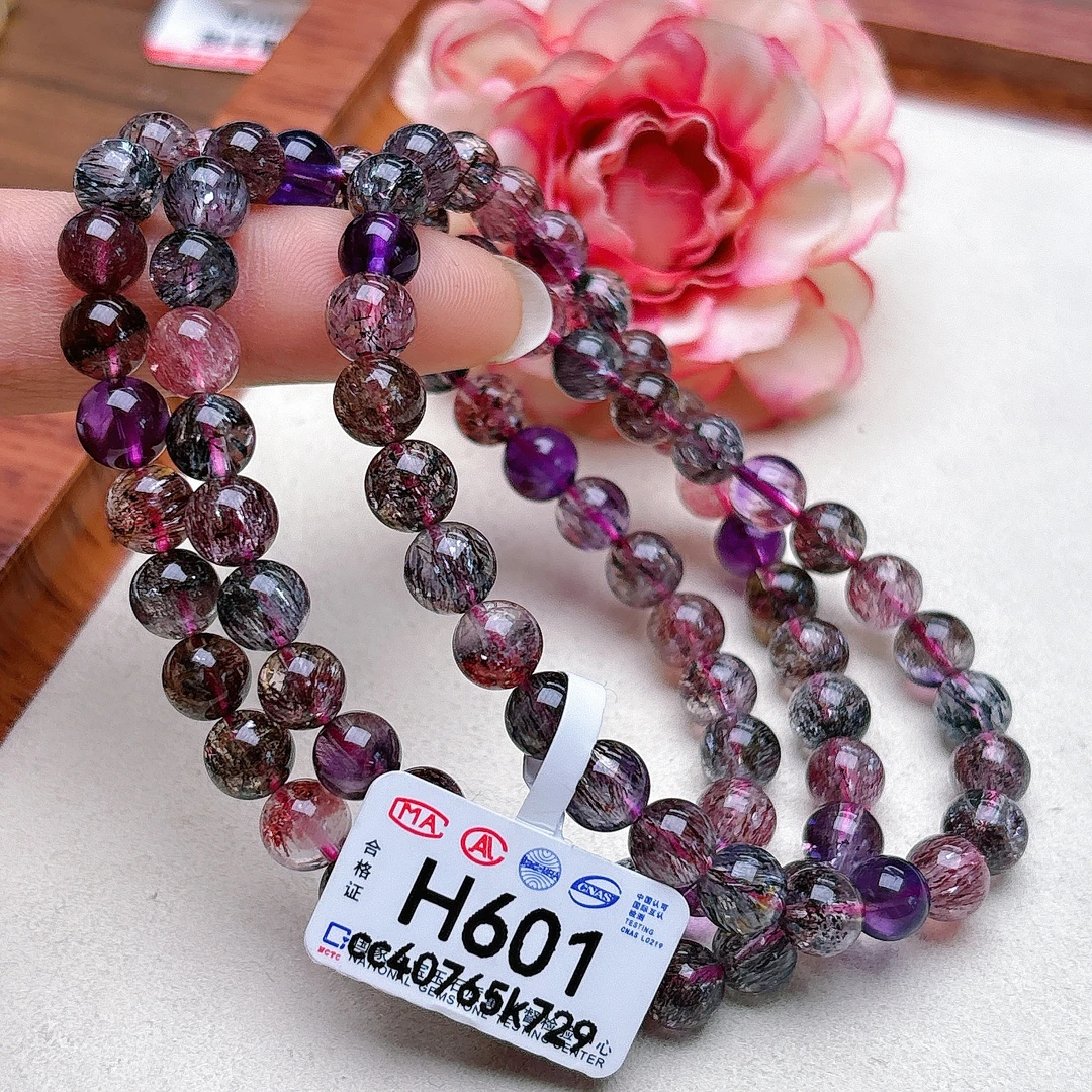 天然超七多圈手链-H601