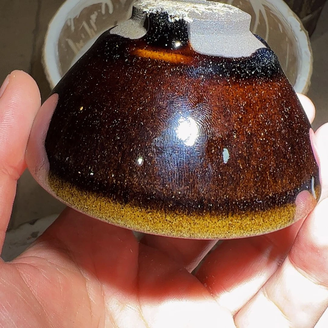 掌***柜茶盏瑕宝不带礼盒198行知建盏合一窑