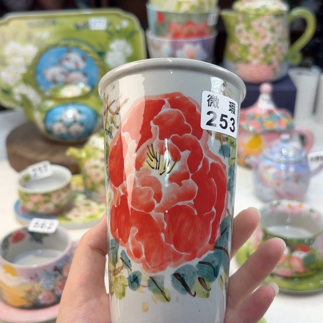景德镇手绘高温釉下彩陶瓷茶具