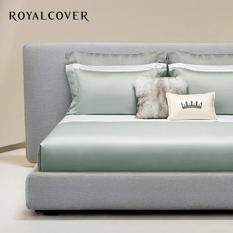 ROYALCOVER/罗卡芙现代简约100S全棉长绒棉床单四件套 琉森秘境