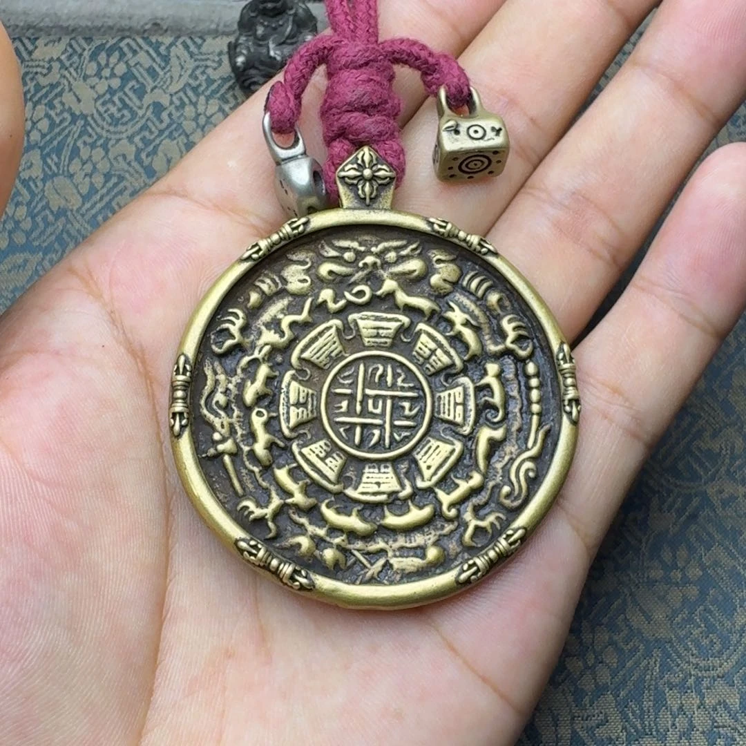 玻璃颈饰小***经藏式风格琉璃九宫格