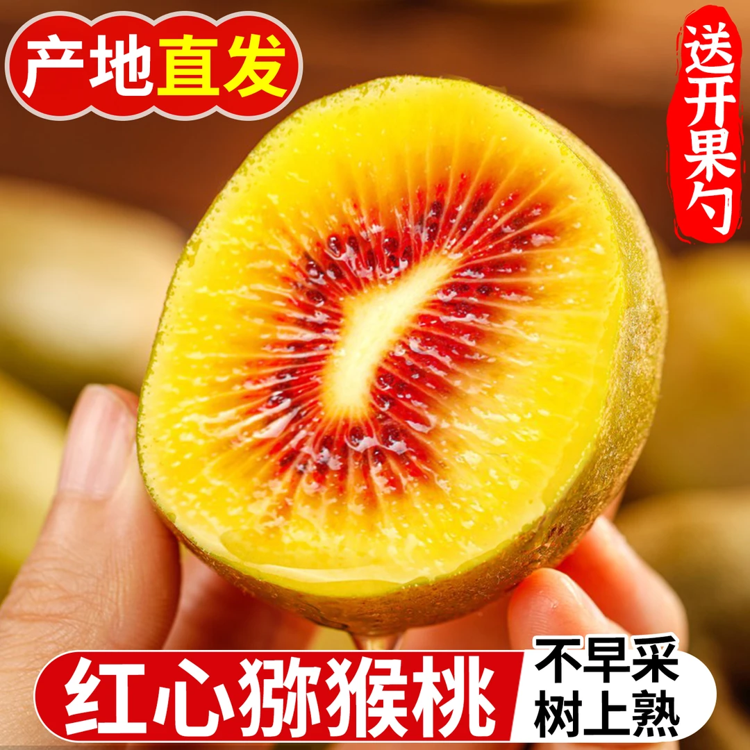 四川红心猕猴桃新鲜奇异果当季现摘蒲江弥猴桃子香甜多汁时令水果