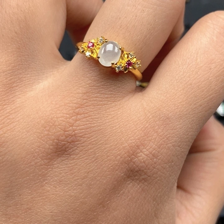 翡翠未镶嵌戒指戒指