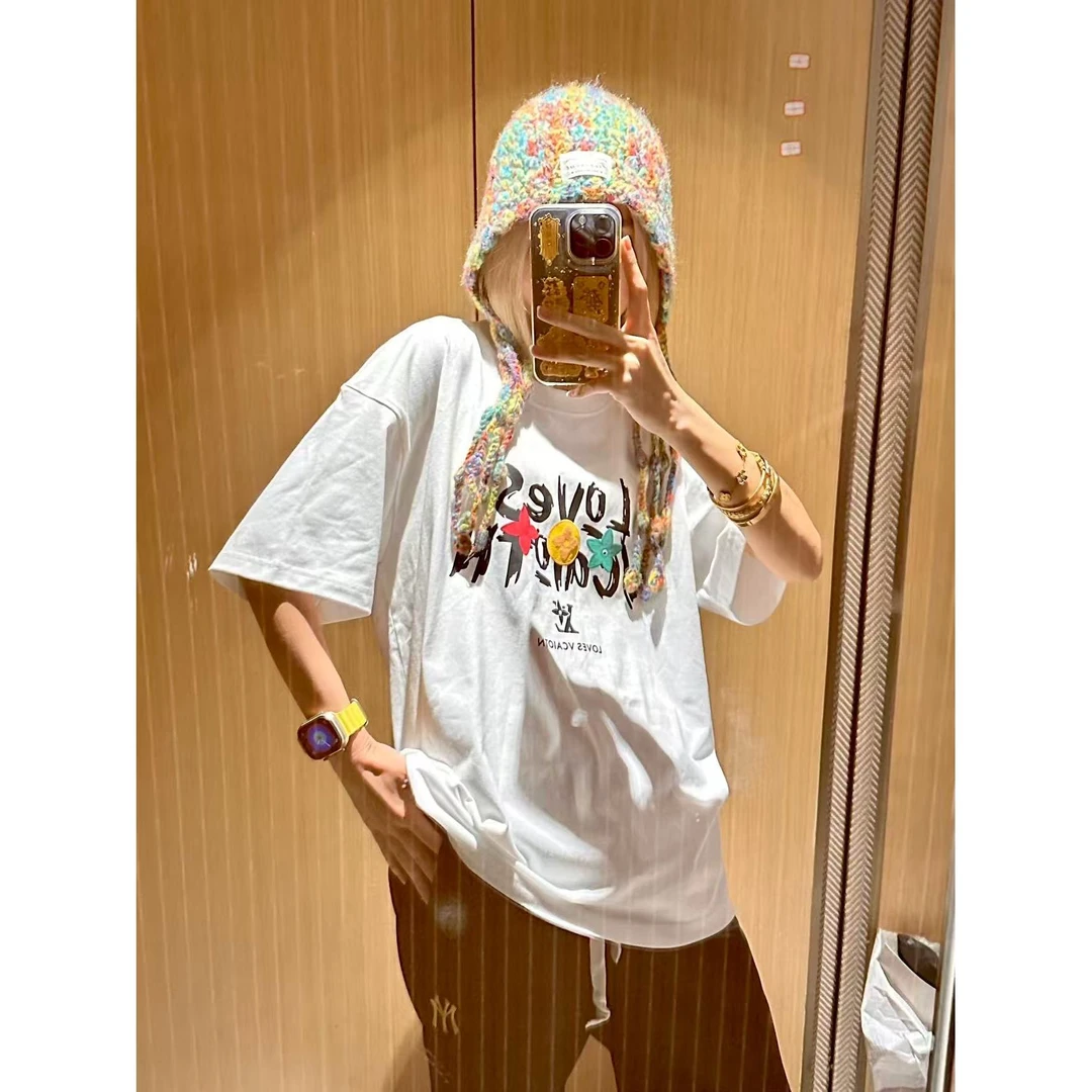 【一折专区】LOVES VCAIOT 夏季男女同款纯棉T恤高街美式短袖高级