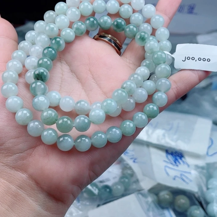 未镶嵌定制翡翠珠串