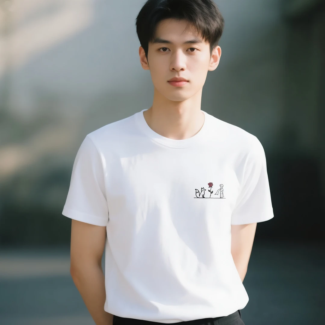 WPRA小众文艺手绘涂鸦小王子短袖T恤宽松圆领ins风透气百搭休闲