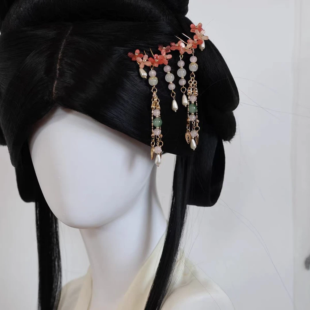 【云鬓花颜阁发钗】杏花雨（孤品）发钗新中式汉服仙气古风发饰B87