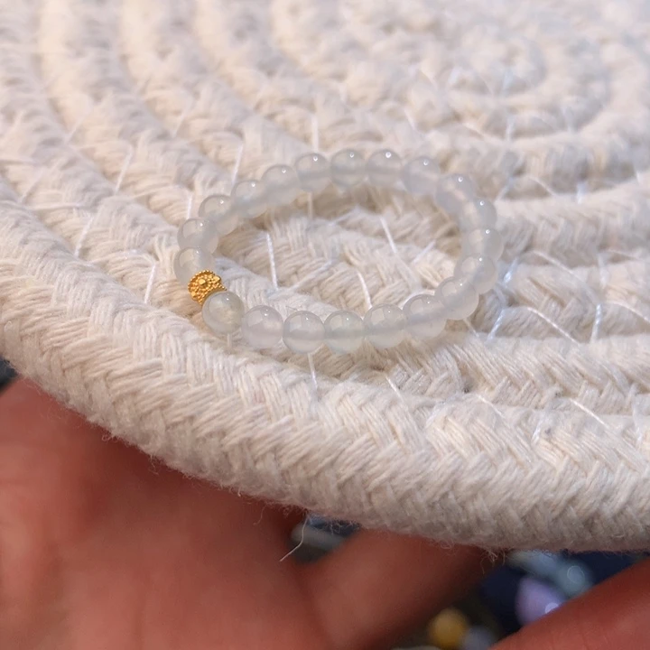 翡翠散珠白月光戒圈