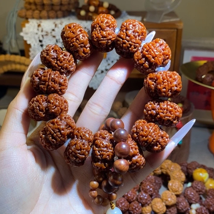 温***海手串金刚菩提275玉华夹板猫爪跑环一物