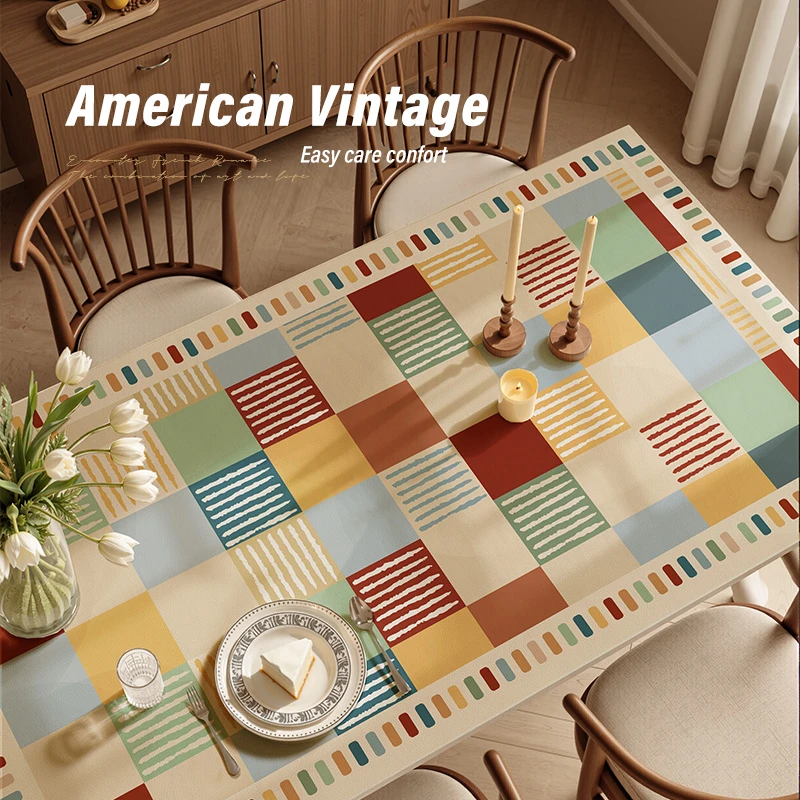 美式复古餐桌垫防水防油防烫免洗轻奢客厅茶几台面保护垫家用垫子