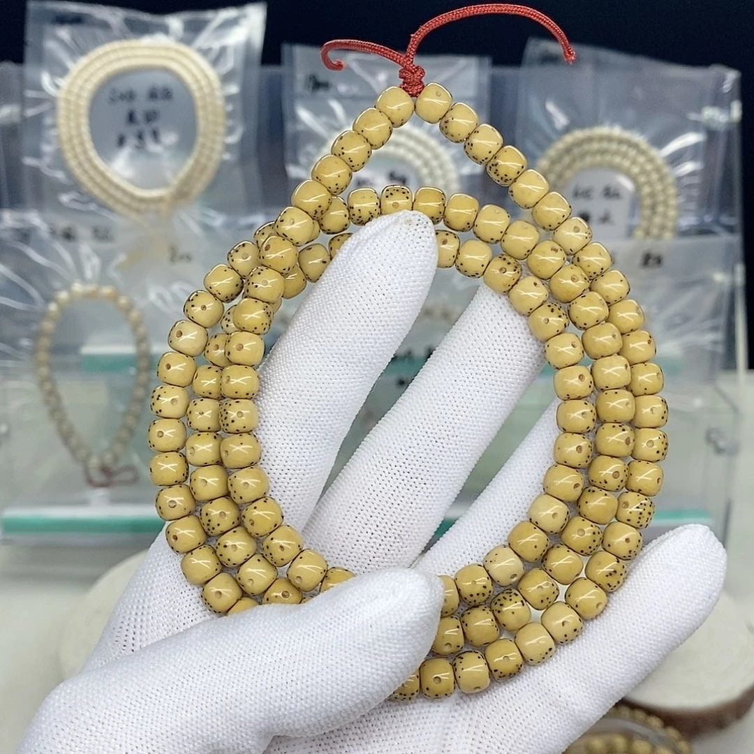 星月菩提手串7*6石玉  月侧通体