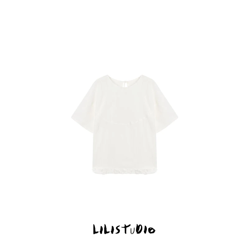 「净色浣衫」不理理夏季新款小众女装穿搭简约百搭通勤宽松短袖