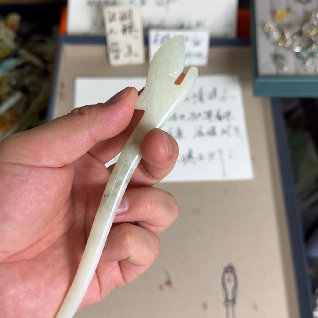 岫玉发饰未镶嵌明君玉簪贼拉好看