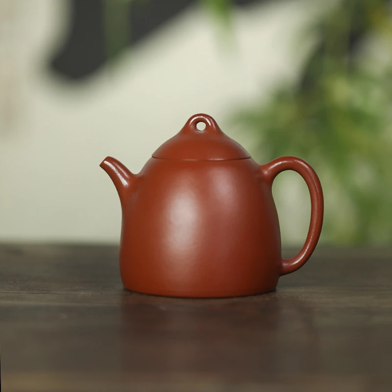 【高秦权】 原矿朱泥大红袍  180cc 手工制作 内推孔 宜兴紫砂壶