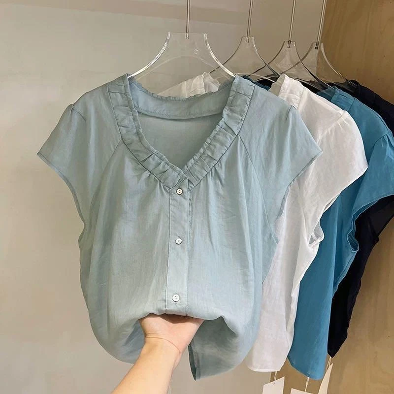 蕾丝衫新款1075欧货爆款