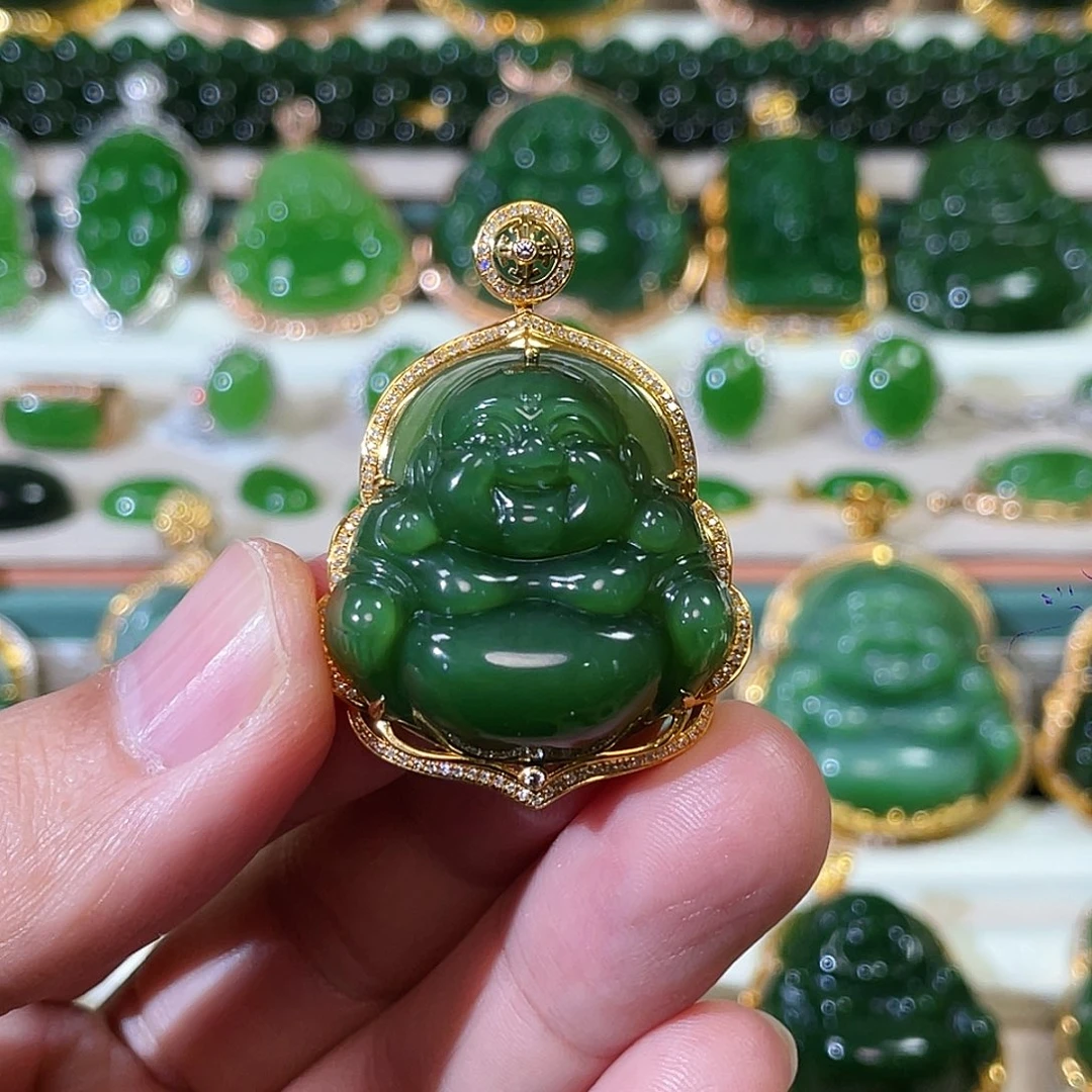 和田玉（碧玉）未镶嵌颈饰29mm