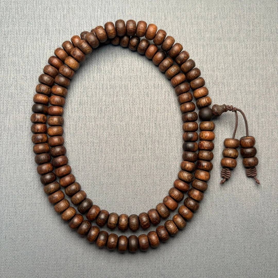 Y072 沉香算盘珠项链尺寸约8*6mm 多样性发一件