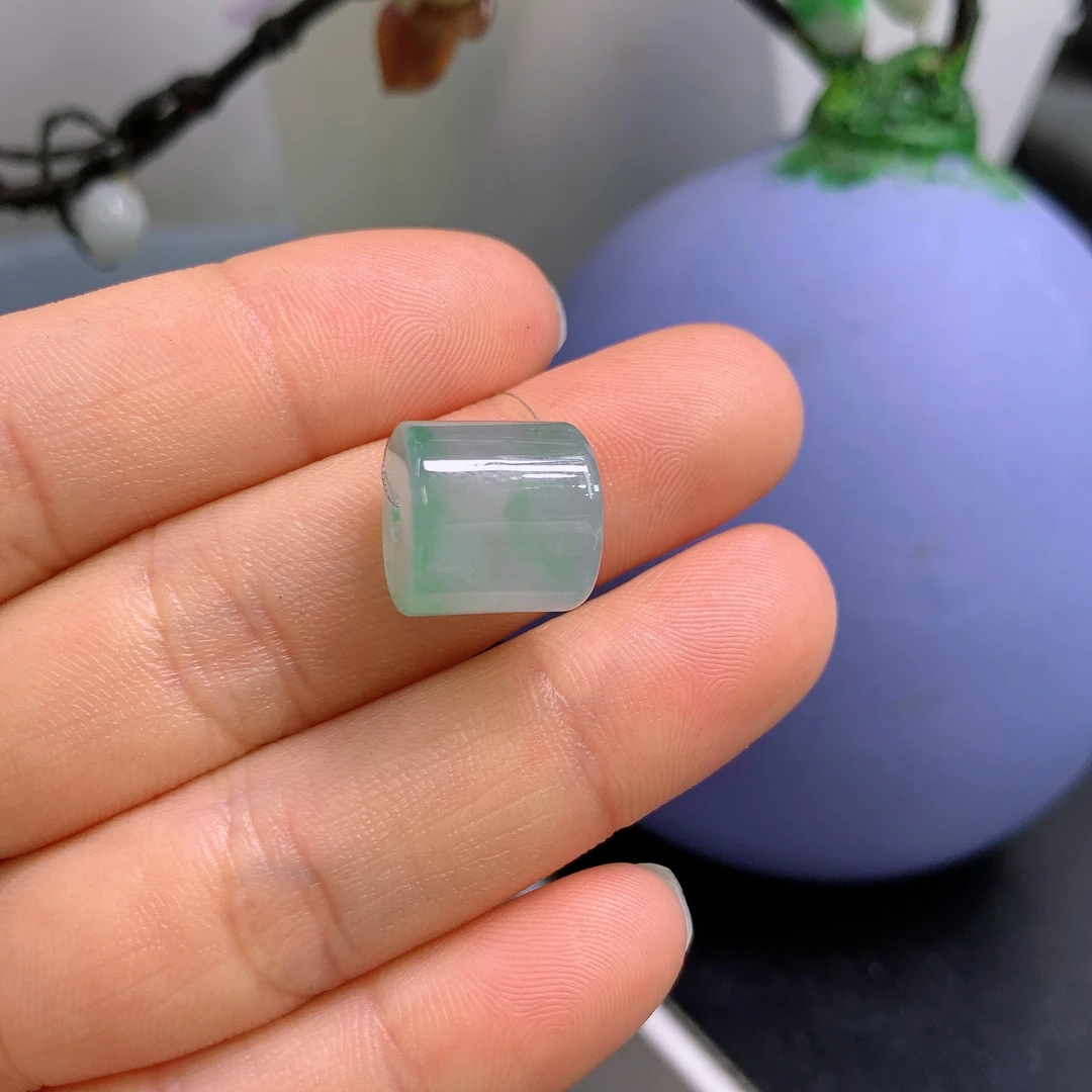 缅甸天然翡翠A货冰飘绿路路通A966#