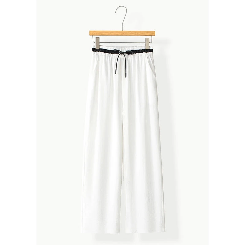 【Y】2025春夏款透气舒适天丝亚麻阔腿裤318