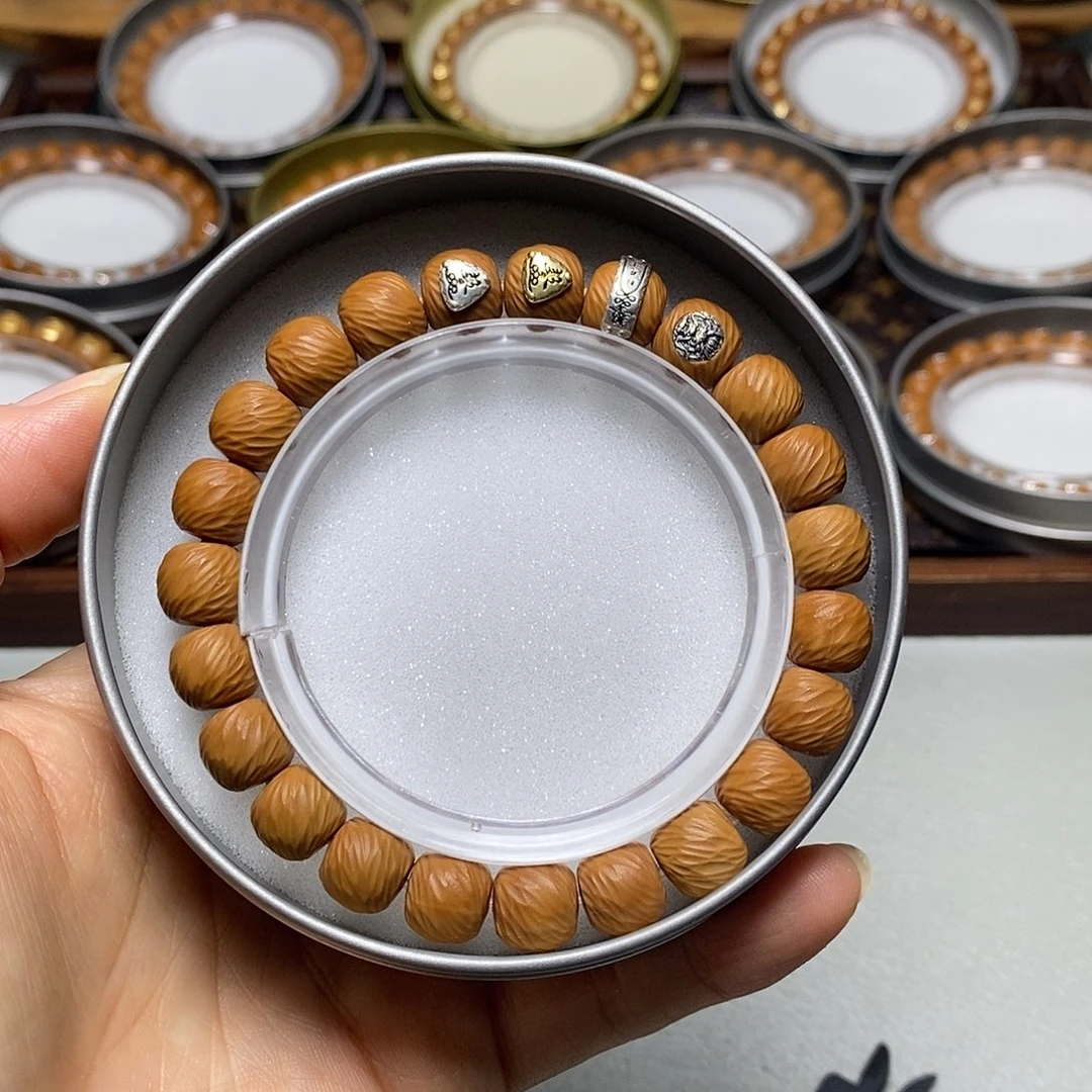 猴头核桃手串316号10左右四标高配云锦全品