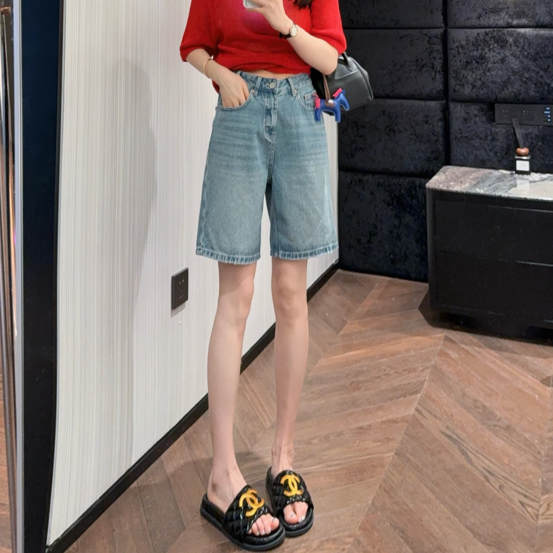 【大静静】夏日炸街必备！时尚百搭五分牛仔短裤