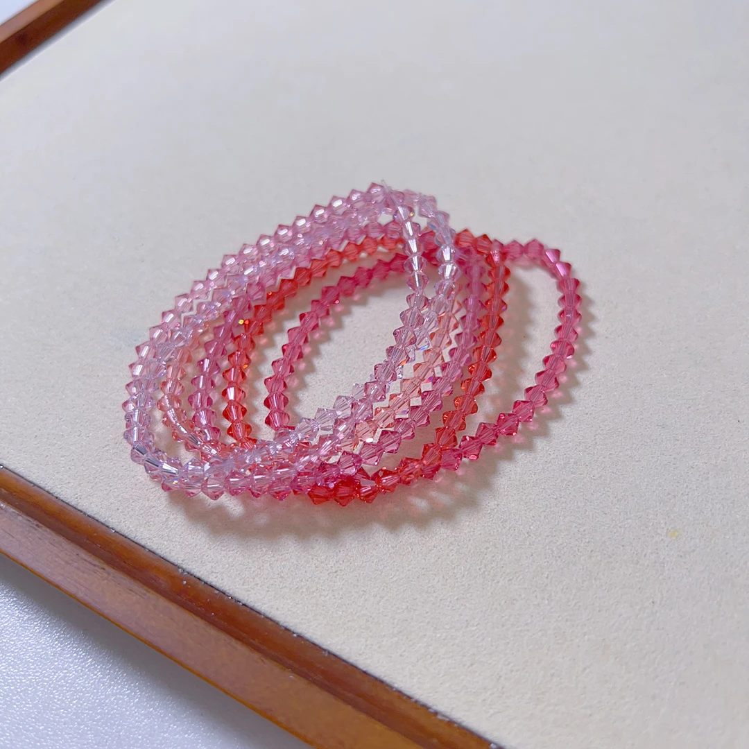 非金属仿水晶手链 直播可订手围施华洛彩色手链