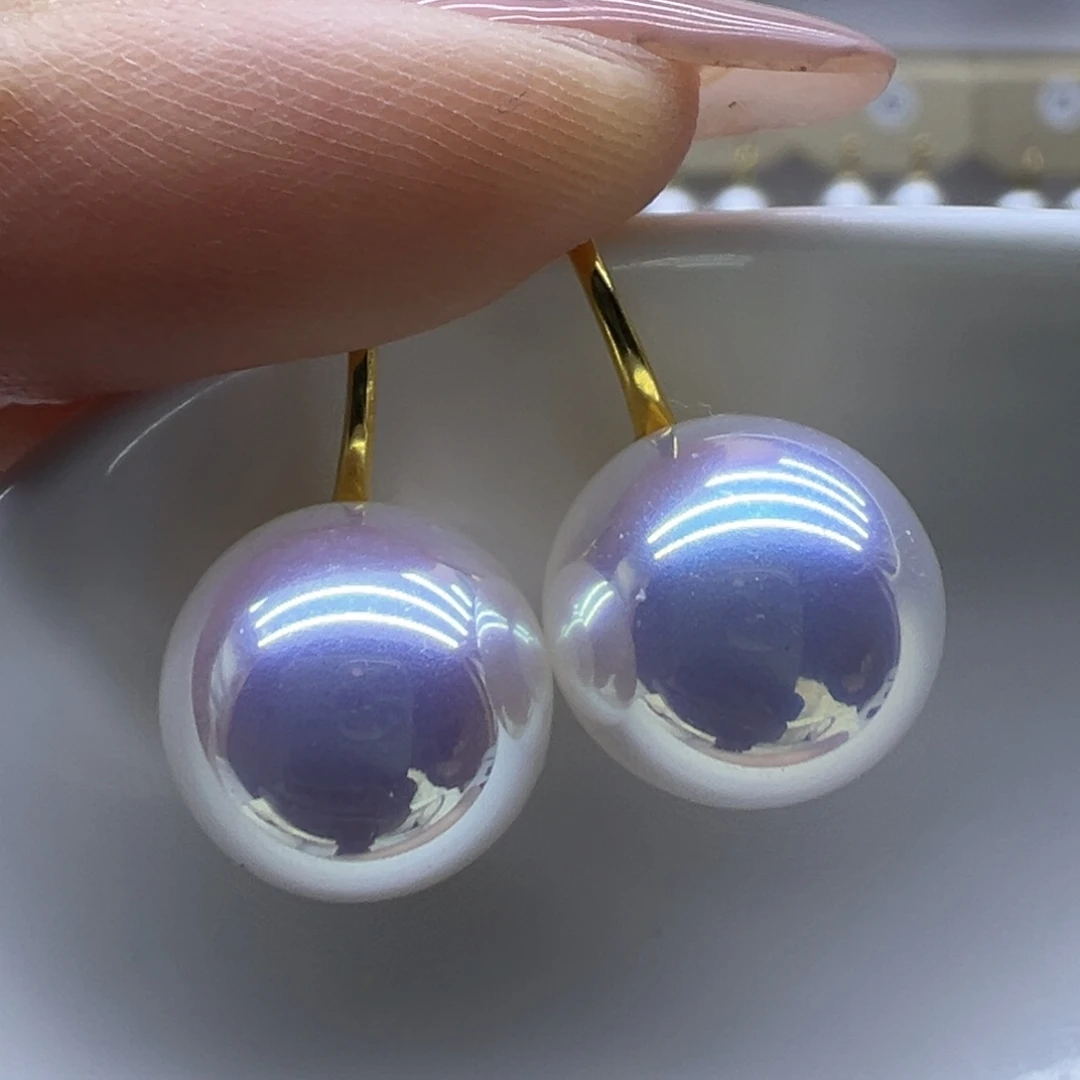 耳饰淡水珍珠18K金镶嵌