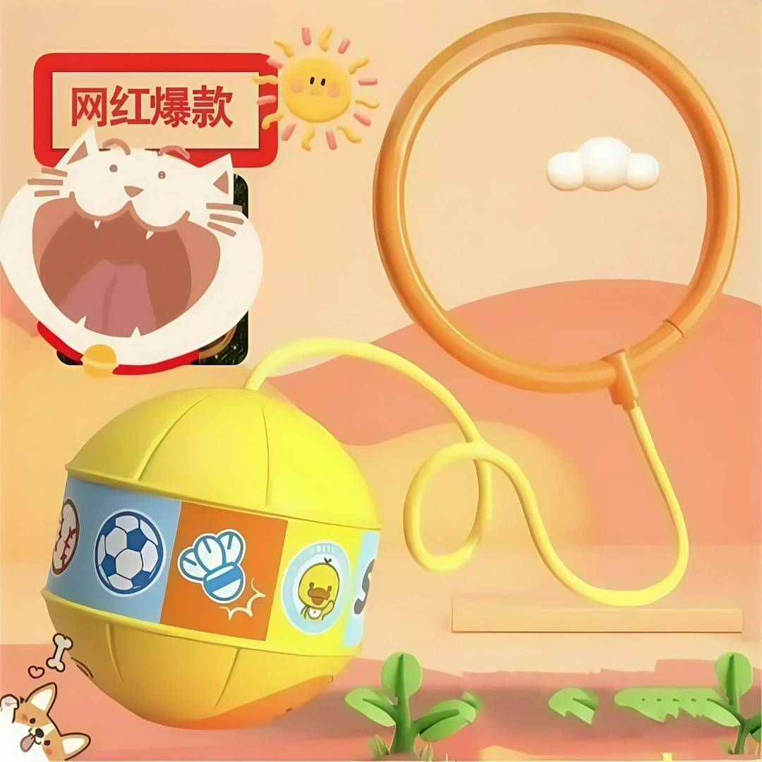 跳跳球带灯光跳跳球脚环软绳跳蹦蹦球发光跳跳球玩具运动平衡