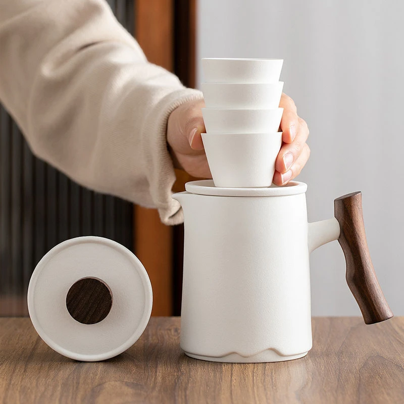 黑陶便携式旅行功夫茶具小套户外简约快客杯一壶四杯单人泡茶杯