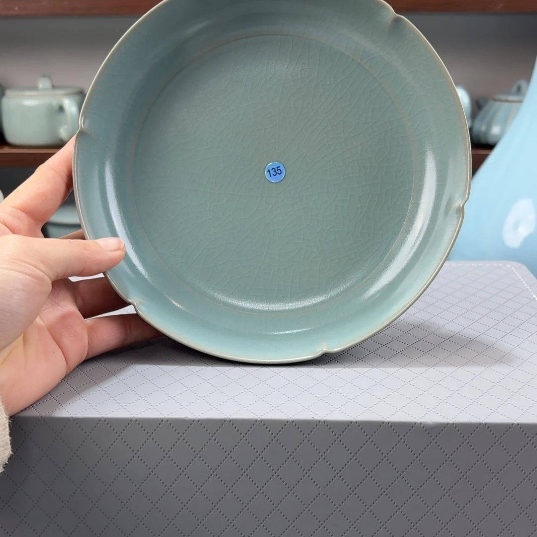 瓷摆件编号135仿古釉大葵口洗