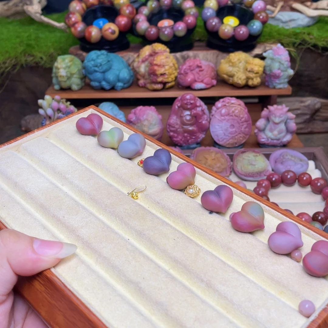 星***条合金玛瑙/玉髓珠宝半成品盐源玛瑙高品屁桃