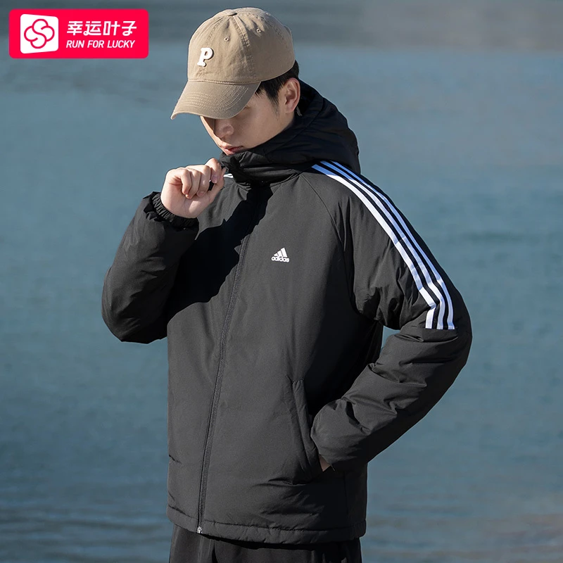 阿迪达斯羽绒服男装冬季新款保暖休闲户外运动服棉羽夹克IT8730