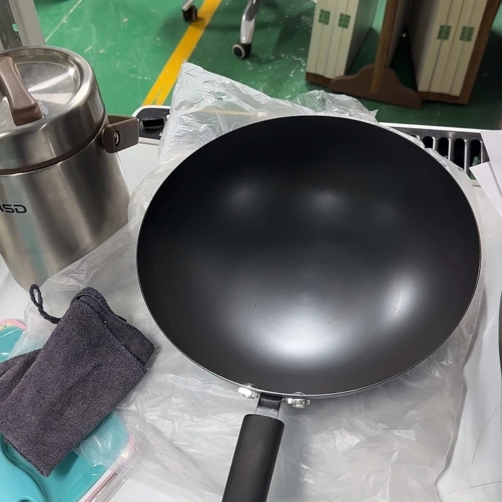 水晶玻璃圆底铁锅