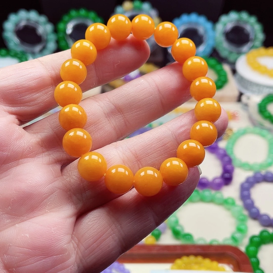 翡翠未镶嵌颈饰卡10翡翠珠链男女款05