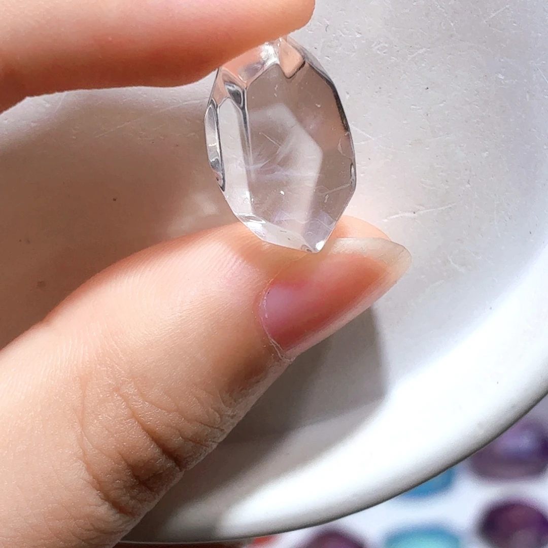 水晶珠宝半成品未镶嵌蓝针随型
