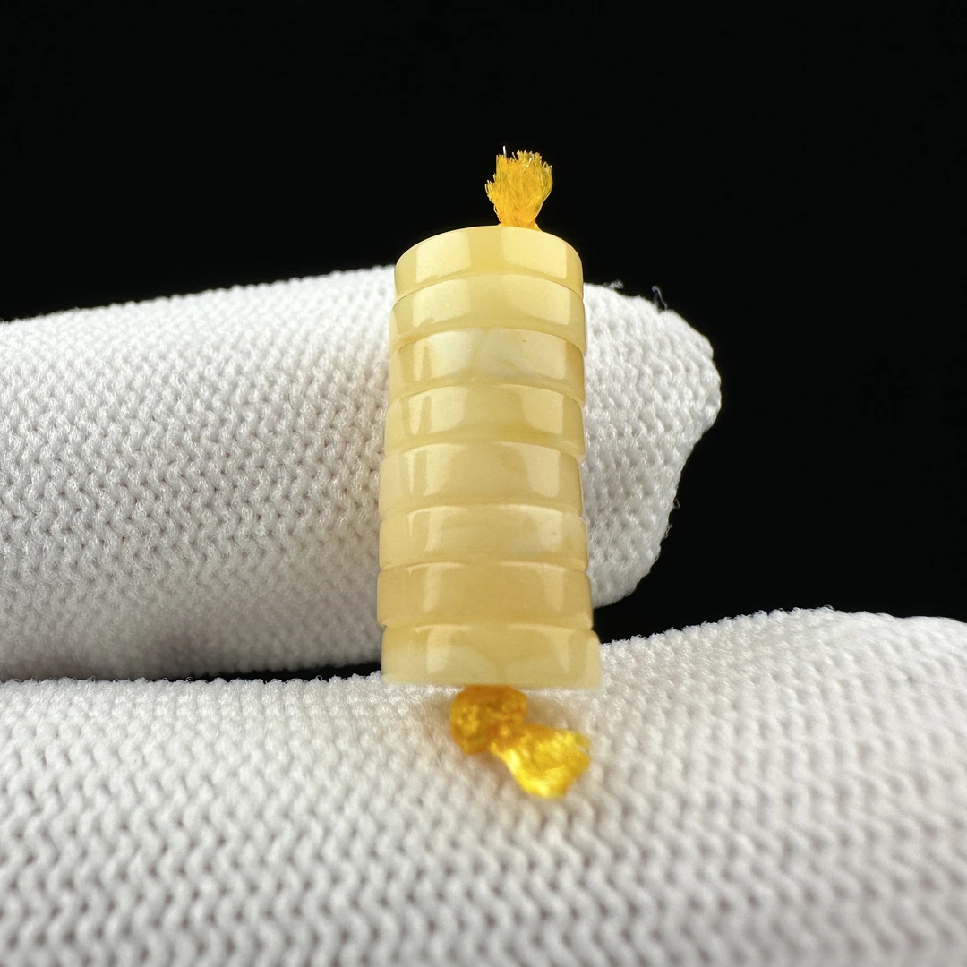 K3874天然原矿蜜蜡 隔片7.8mm支持复检假一罚十