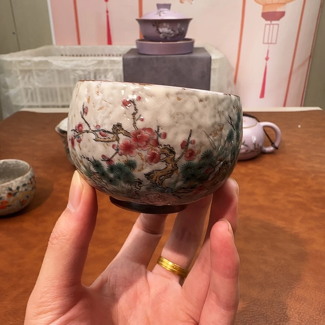 颜瓷闪购商品链接松竹梅主人杯