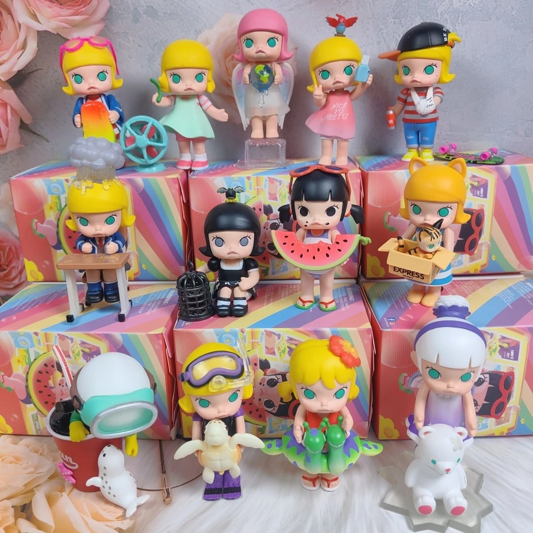 POPMART泡泡玛特盲盒Molly我的小时候茉莉手办玩具潮流桌面摆件