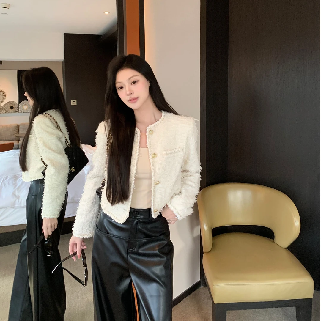JINY | “甜贵千金"【羊毛】精致气质粗呢短款小香风外套女 MAW22459