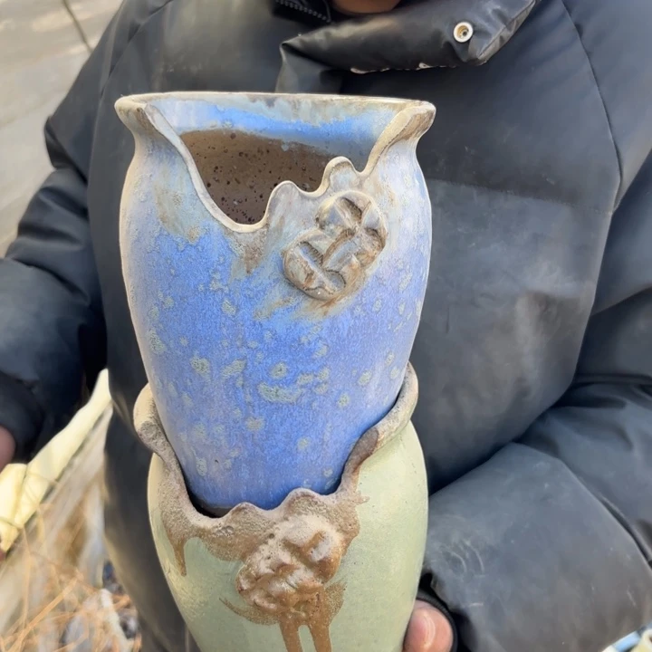 红陶口径 高度 花盆14 21