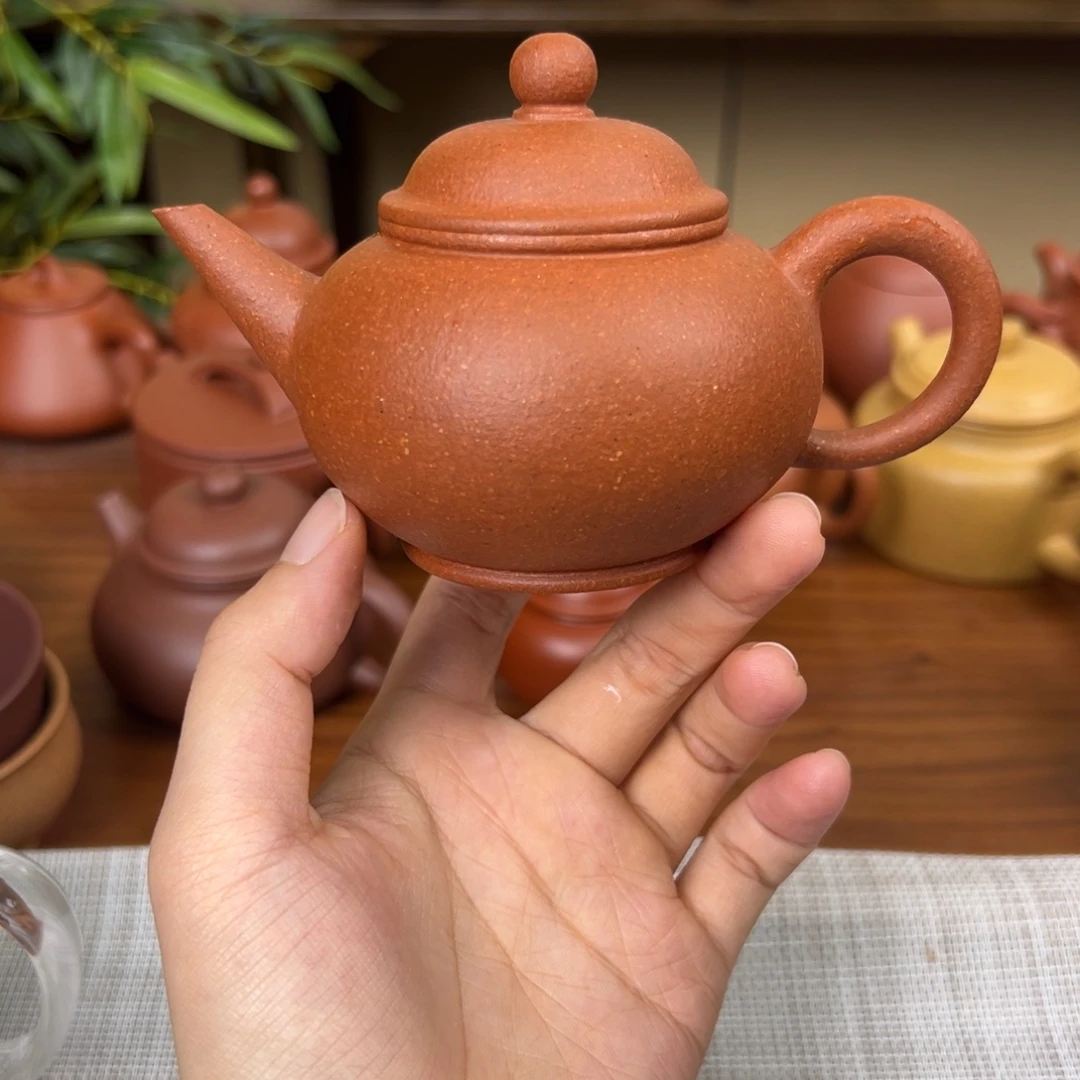 紫砂茶壶紫砂壶水平黄降坡150cc全手福利