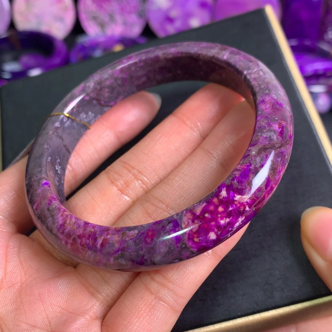 苏纪石（舒俱来）未镶嵌樱花桃红手镯60