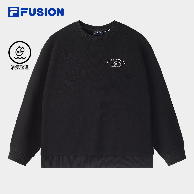 FILA 斐乐运动休闲圆领卫衣情侣款秋针织长袖打底衫 T11U446206F