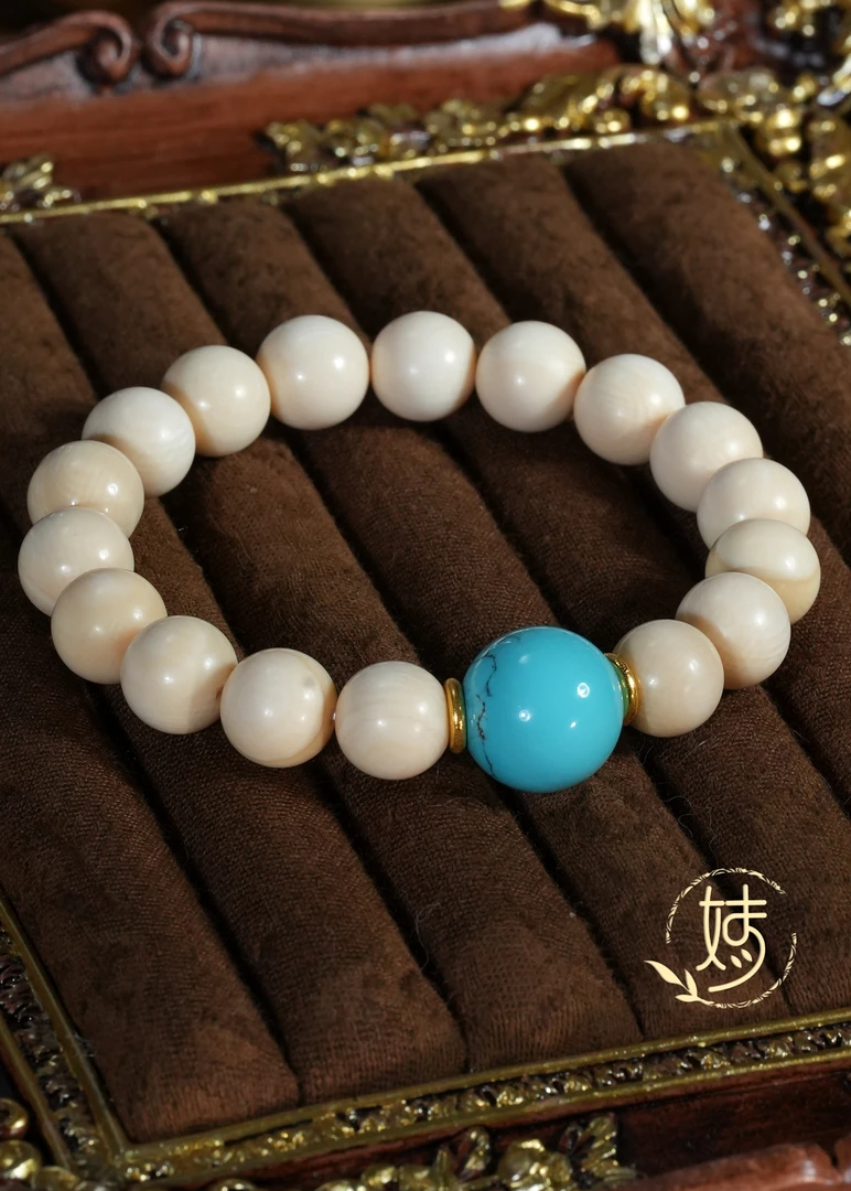 【婧婧精选】 臻品 · 猛犸圆珠DIY18K高瓷15+单珠手串