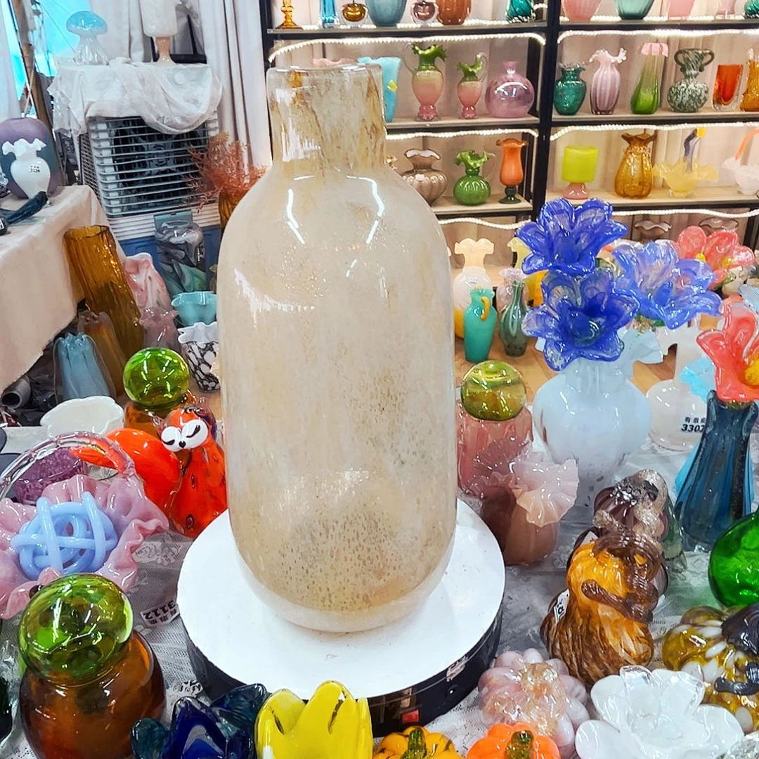 X***༊琉璃花瓶不完美家悦琉璃花瓶花器