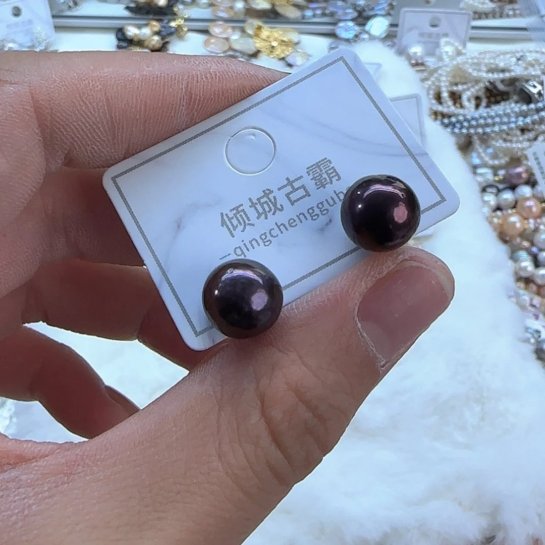 银S925镶嵌项链定制870淡水珍珠